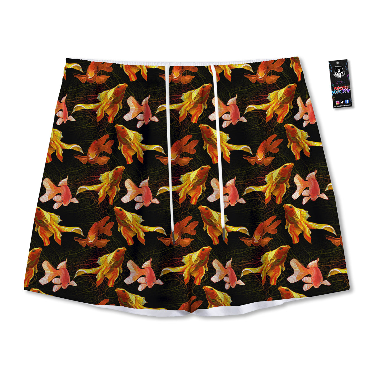 Hieroglyphs Egyptian Print Mesh Shorts