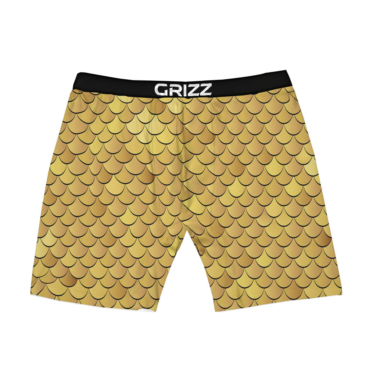 Gold Fish Scales Print Boxer Briefs-grizzshop