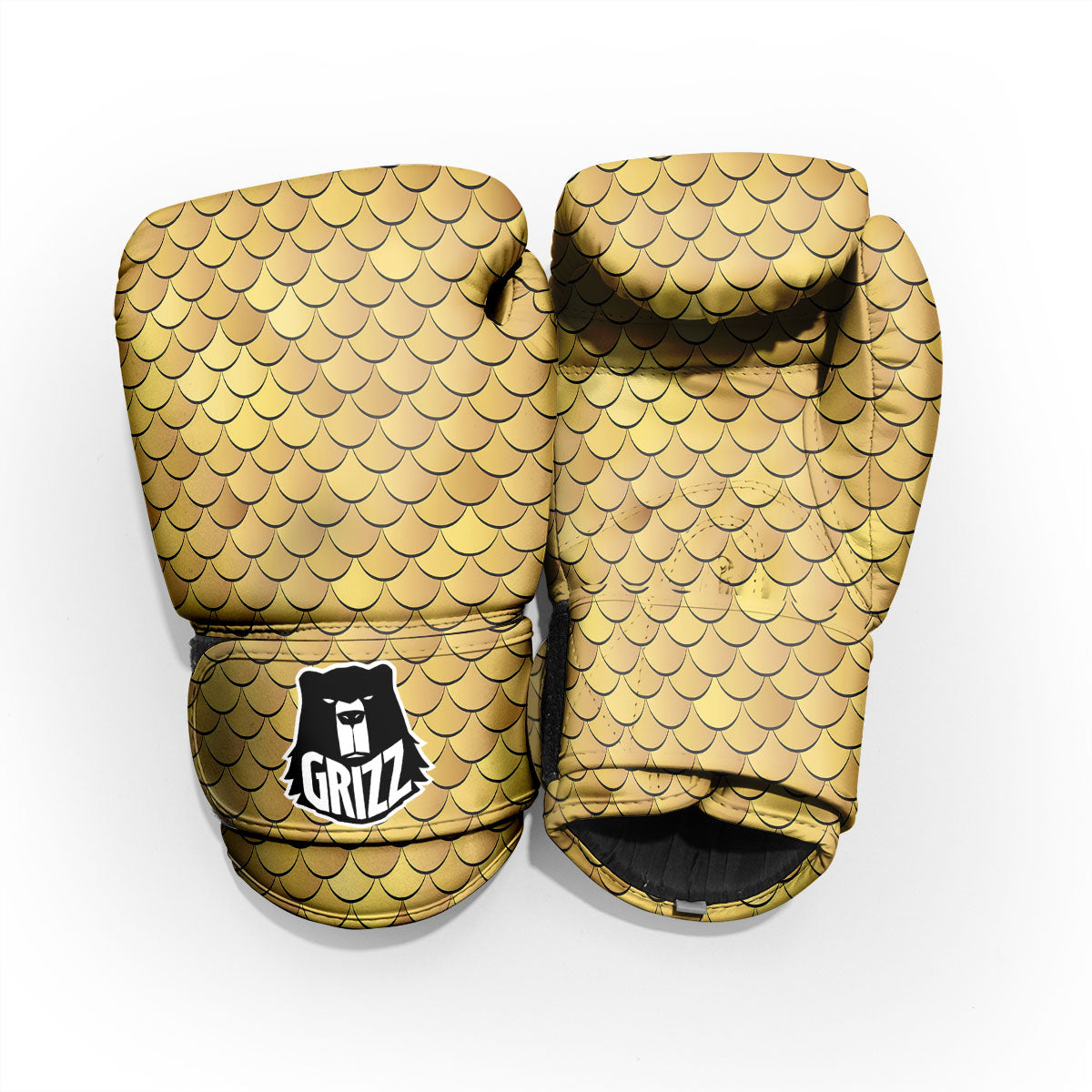 Gold Fish Scales  Print Pro Boxing Glove