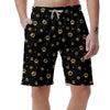 Gold Footprint Paw Men's Shorts-grizzshop