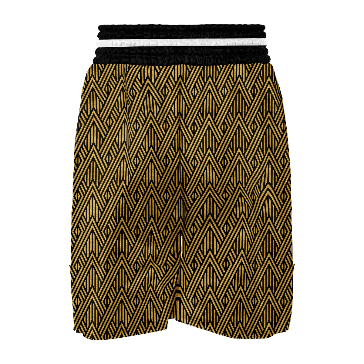 Gold Glitter Pattern Print Boxing Shorts-grizzshop