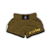 Gold Glitter Pattern Print Muay Thai Boxing Shorts-grizzshop