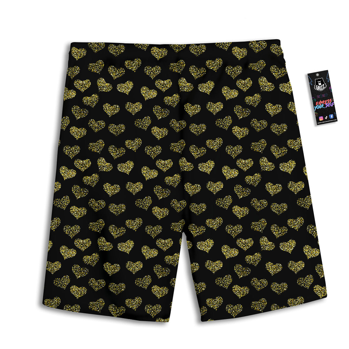 Hipster Frog Print Pattern Men's Athletic Shorts
