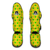 Gold Horseshoe Yellow Print Pattern Muay Thai Shin Guards-grizzshop