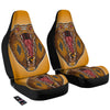 Gold King Cobra Snake Head Print Car Seat Covers-grizzshop