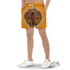 Gold King Cobra Snake Head Print Men's Gym Shorts-grizzshop