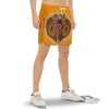 Gold King Cobra Snake Head Print Men's Gym Shorts-grizzshop