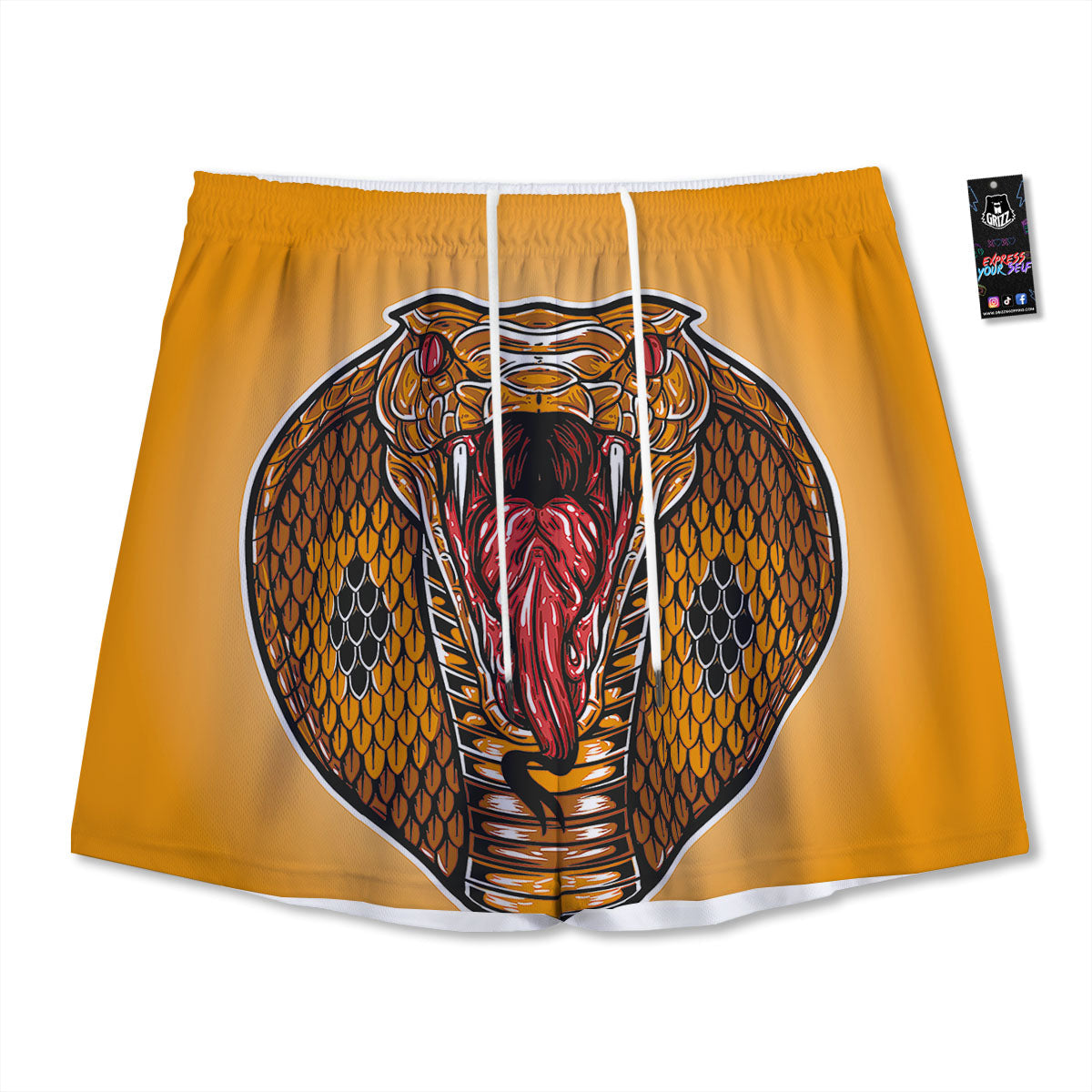 Hieroglyphs Symbol Egyptian Print Mesh Shorts