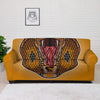 Gold King Cobra Snake Head Print Sofa Cover-grizzshop