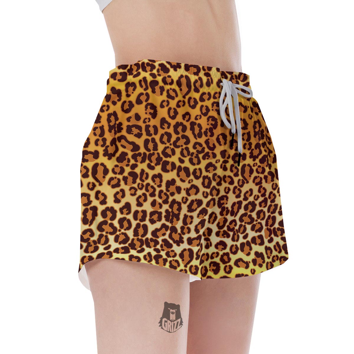 Gold Leopard Women's Shorts-grizzshop