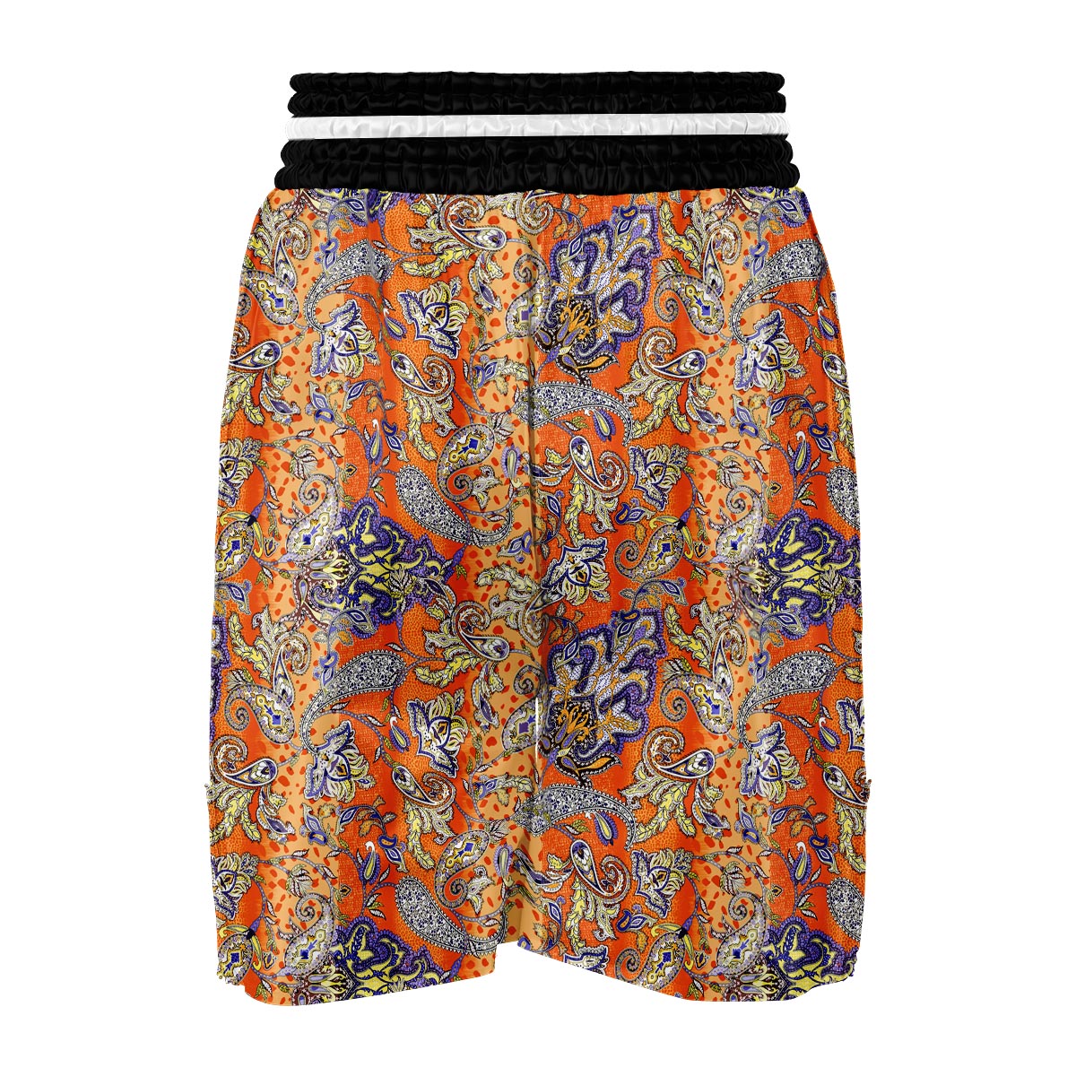 Gold Paisley Boxing Shorts-grizzshop