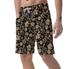 Gold Rose Floral Men's Shorts-grizzshop