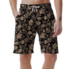 Gold Rose Floral Men's Shorts-grizzshop