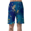 Gold Sapphire Marble Men's Shorts-grizzshop