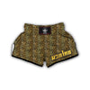 Gold Star Pattern Print Muay Thai Boxing Shorts-grizzshop