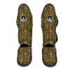 Gold Star Pattern Print Muay Thai Shin Guards-grizzshop