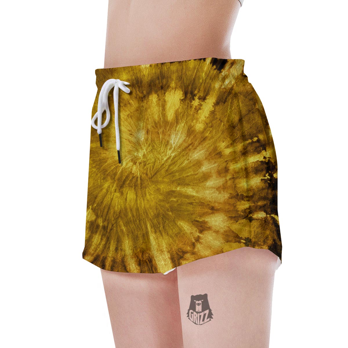 Gold Tie Dye Women's Shorts-grizzshop