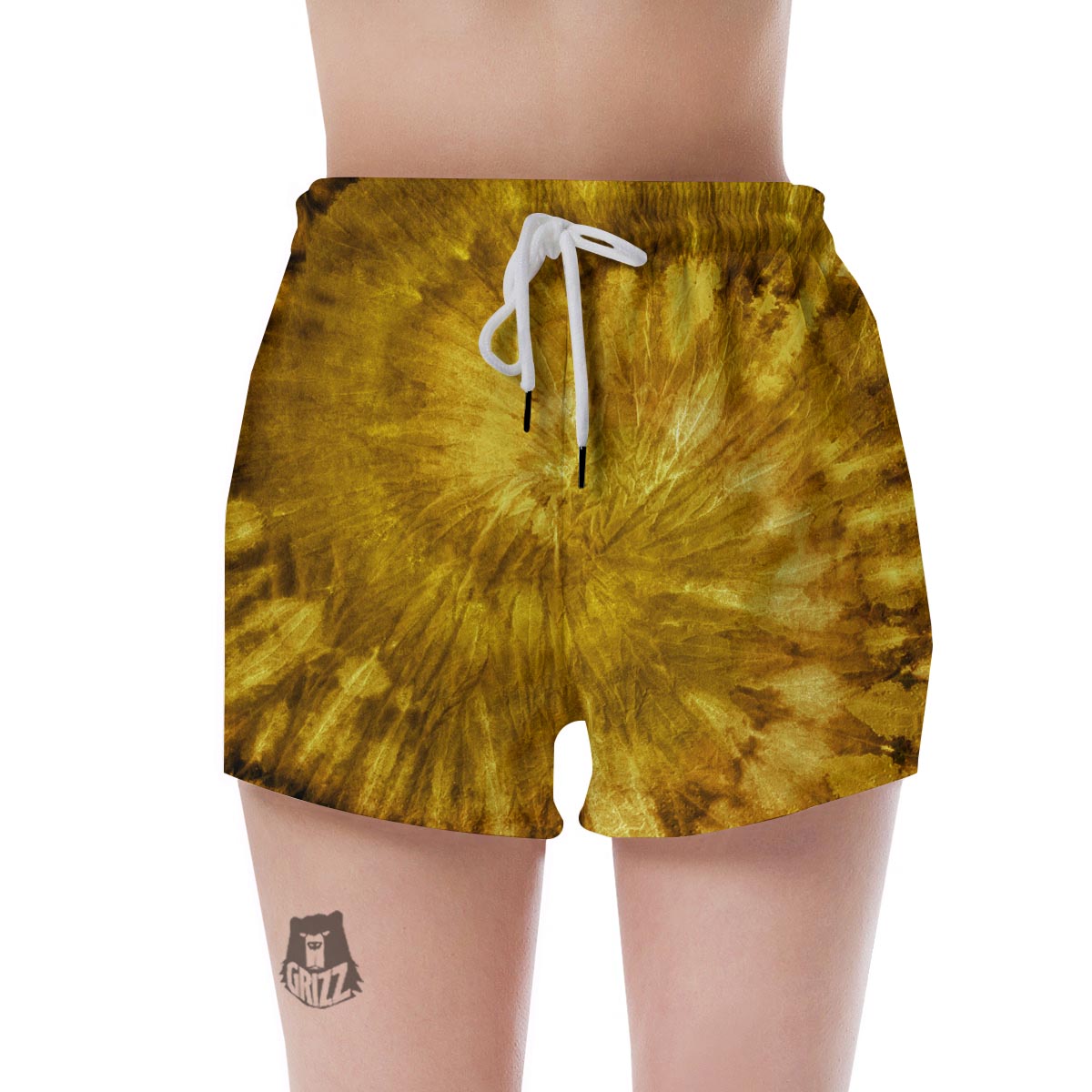 Gold Tie Dye Women's Shorts-grizzshop