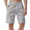 Gold White Marble Men's Shorts-grizzshop