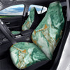 Golden And Green Marble Textue Print Car Seat Covers-grizzshop