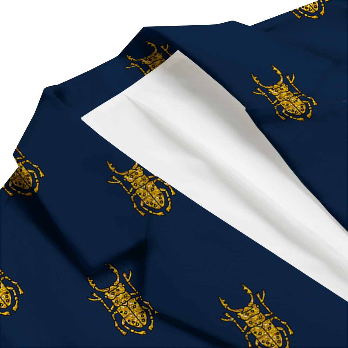Golden Bug Pattern Print Men's Blazer-grizzshop