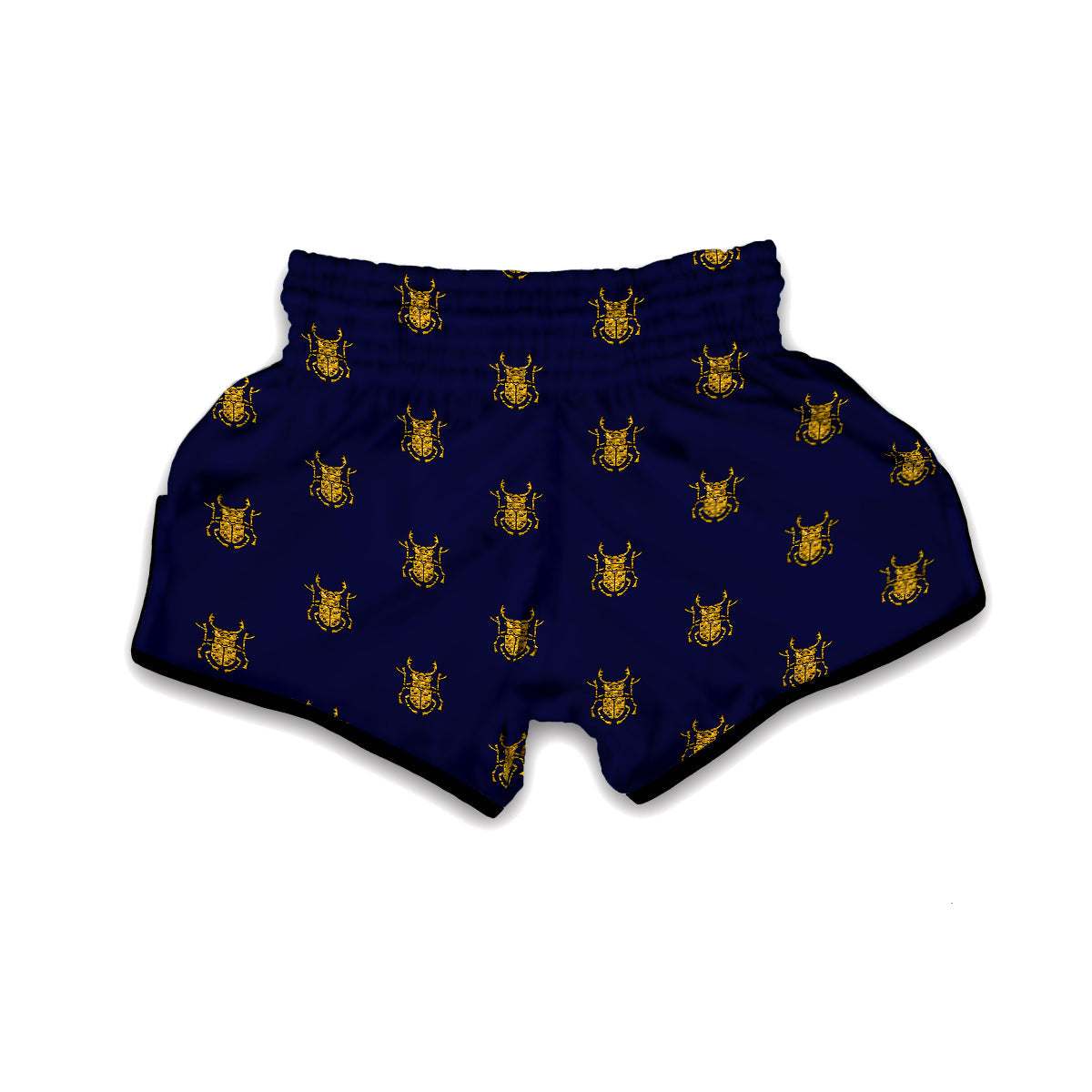 Golden Bug Pattern Print Muay Thai Boxing Shorts-grizzshop