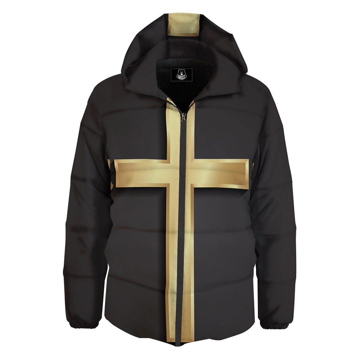 Golden Cross Classic Print Down Jacket-grizzshop