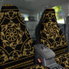 Golden Floral Baroque Print Car Seat Covers-grizzshop