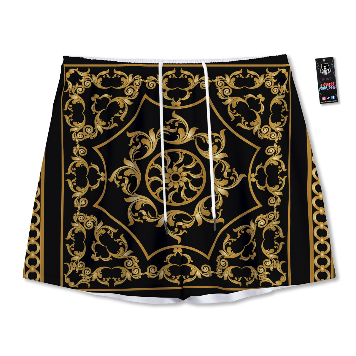 Knot Fire Celtic Print Mesh Shorts