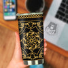 Golden Floral Baroque Print Tumbler-grizzshop