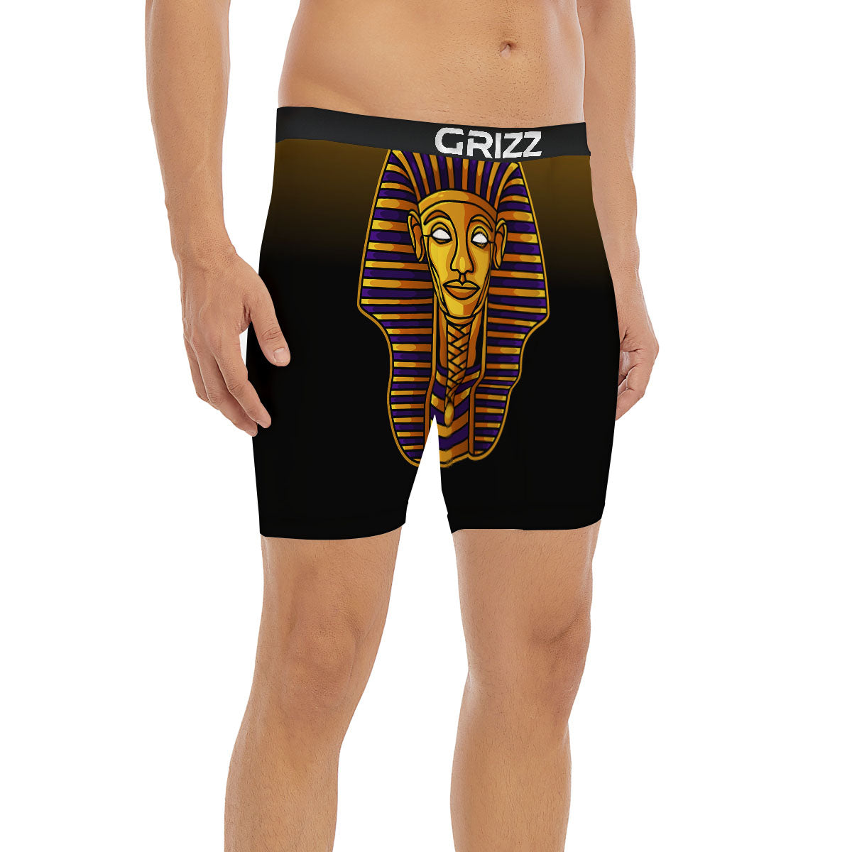 Golden Pharaoh Egyptian Print Boxer Briefs-grizzshop