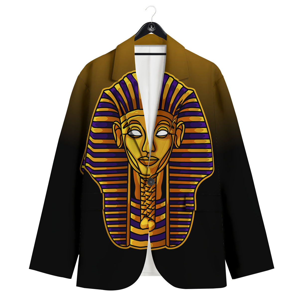 Golden Pharaoh Egyptian Print Men's Sport Coat-grizzshop