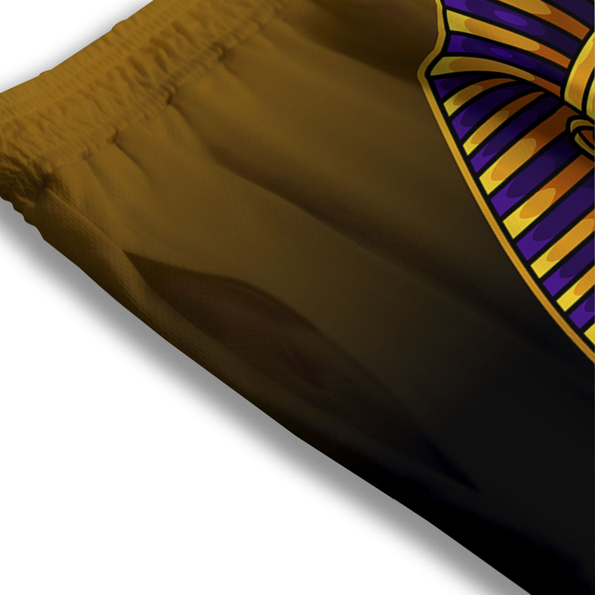 Golden Pharaoh Egyptian Print Mesh Shorts