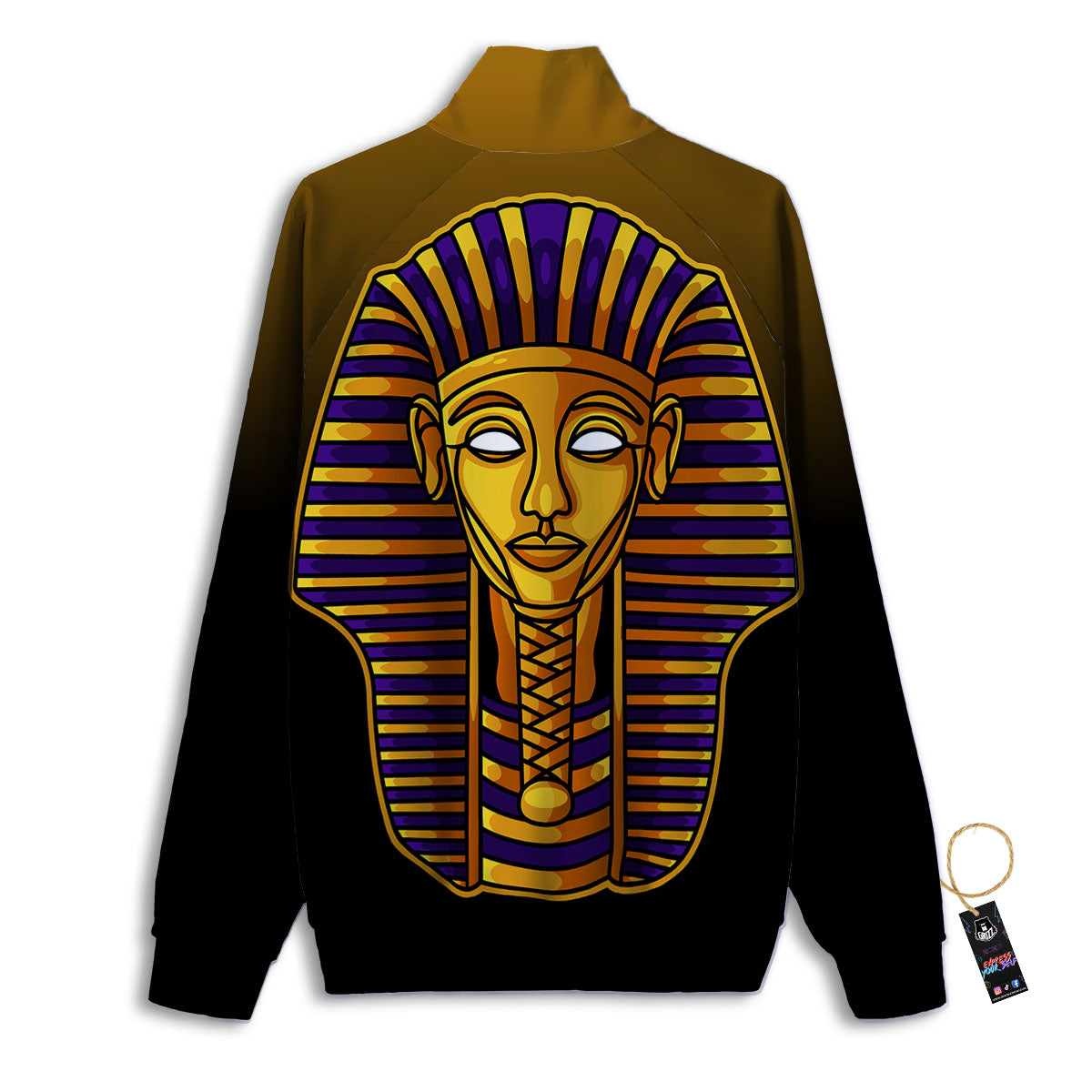 Golden Pharaoh Egyptian Print Track Jacket-grizzshop