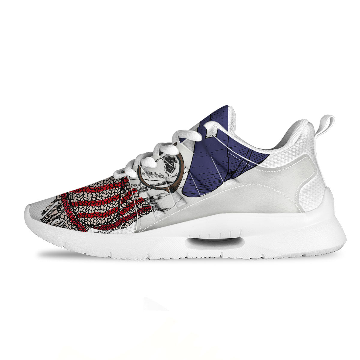 Golden Retriever Hipster Print Tennis Shoes-grizzshop