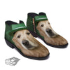 Golden Retriever Patrick's Day Print Ankle Boots-grizzshop