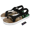 Golden Retriever Patrick's Day Print Black Open Toe Sandals-grizzshop