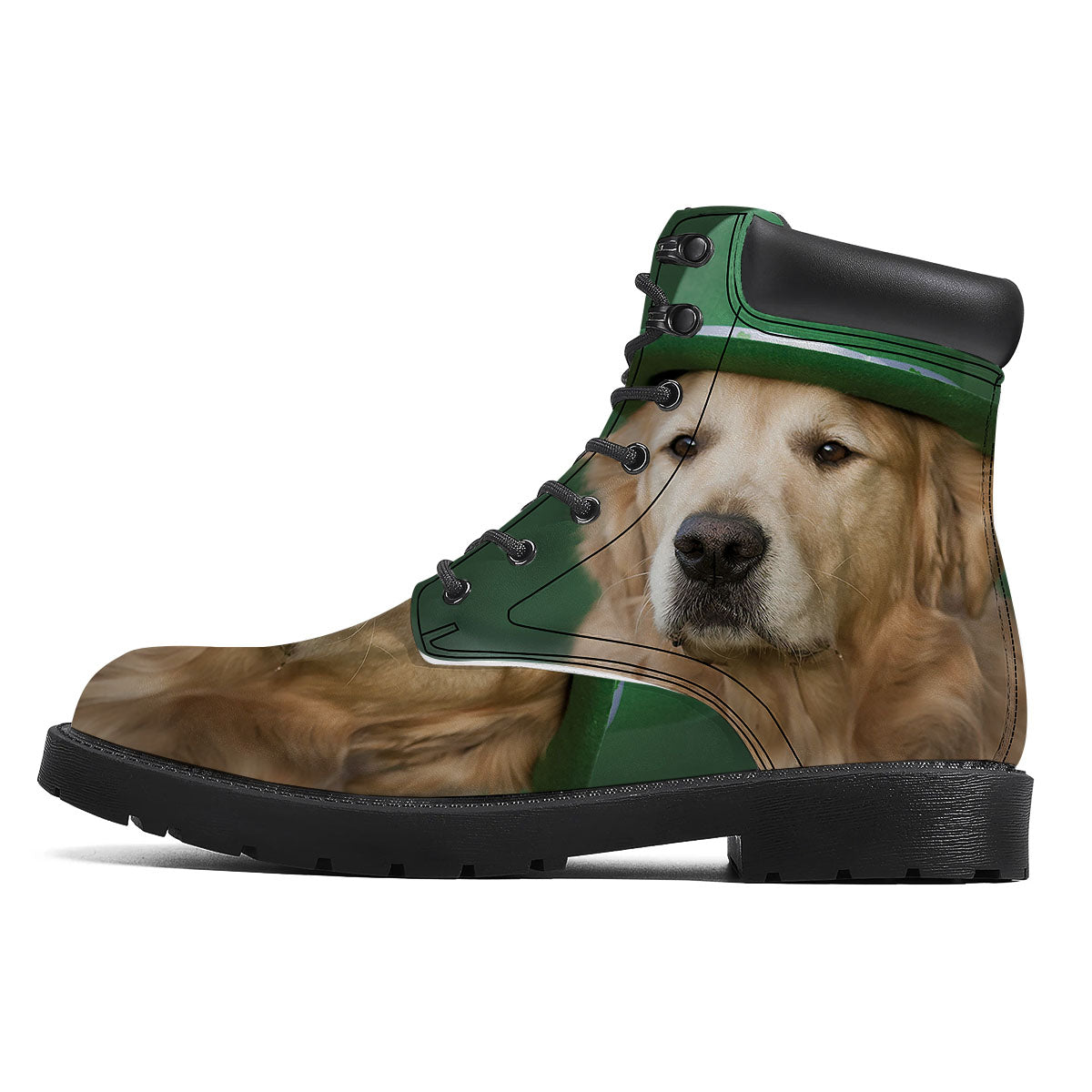 Golden Retriever Patrick's Day Print Boots-grizzshop