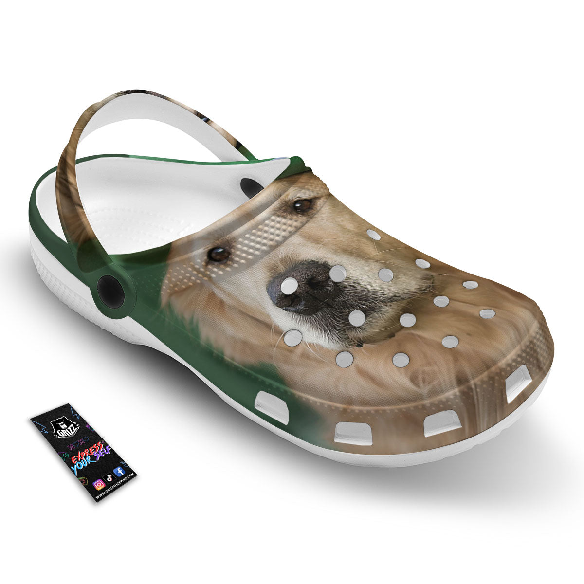 Golden Retriever Patrick's Day Print Clog-grizzshop