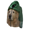 Golden Retriever Patrick's Day Print Down Jacket-grizzshop