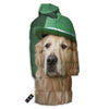 Golden Retriever Patrick's Day Print Long Down Jacket-grizzshop