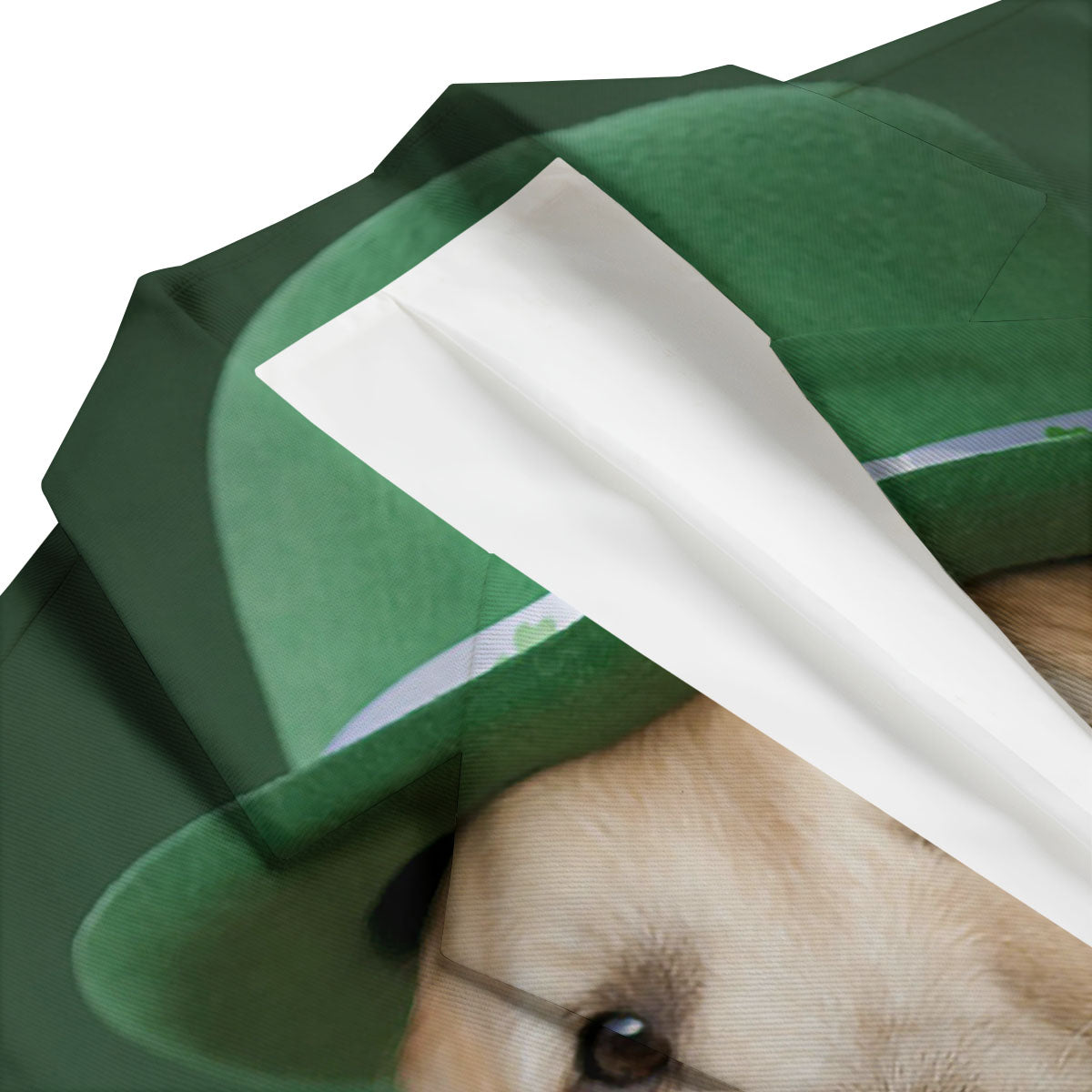 Golden Retriever Patrick's Day Print Men's Blazer-grizzshop