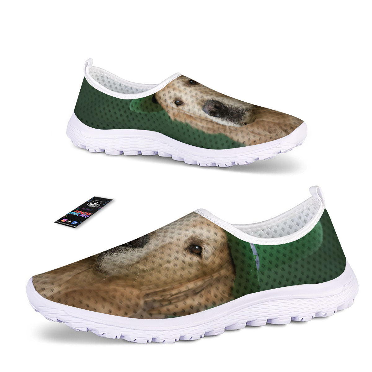 Golden Retriever Patrick's Day Print Nurse Shoes-grizzshop