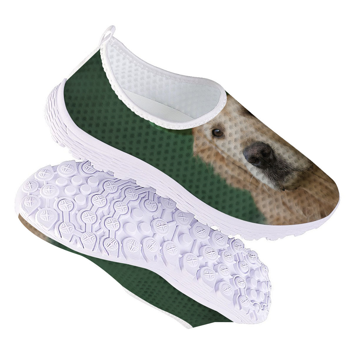 Golden Retriever Patrick's Day Print Nurse Shoes-grizzshop