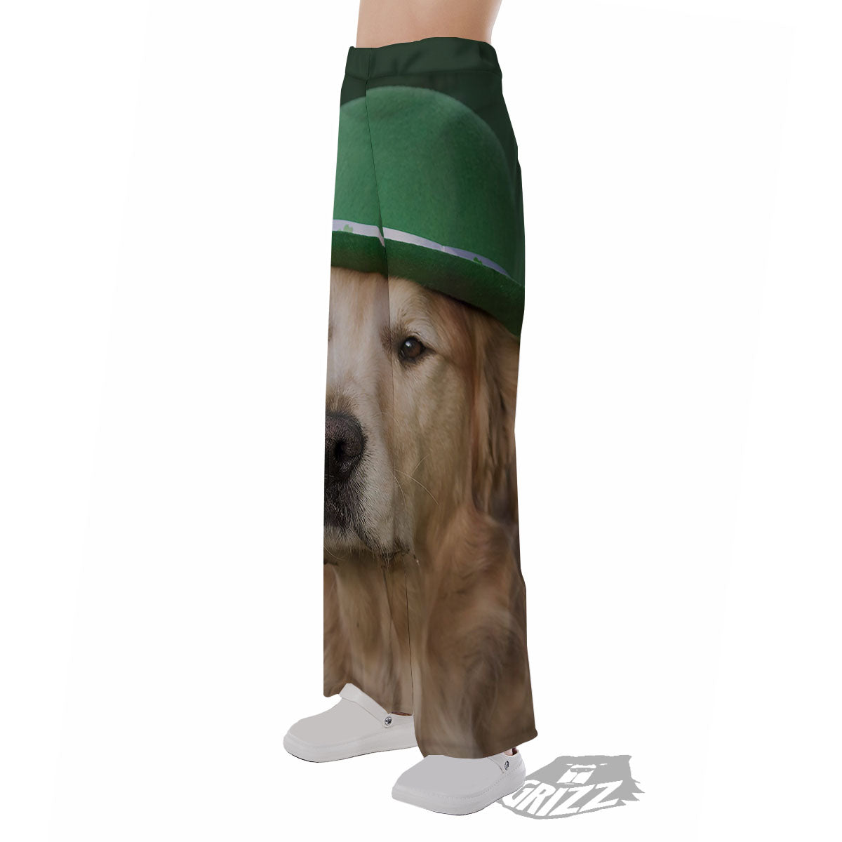 Golden Retriever Patrick's Day Print Pajama Pants-grizzshop