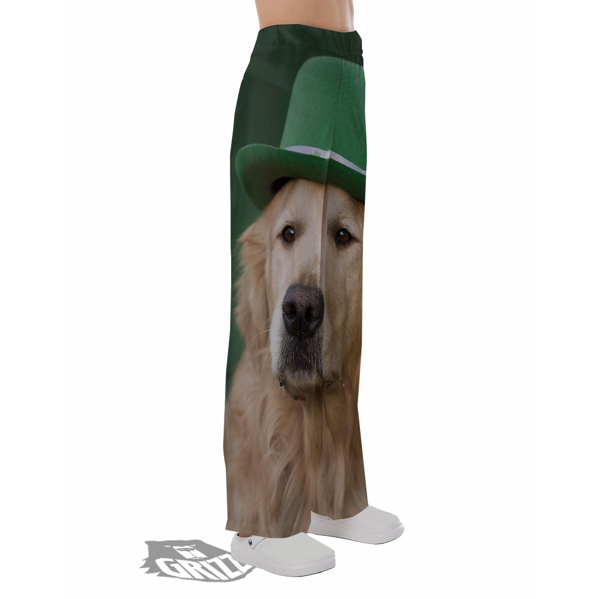 Golden Retriever Patrick's Day Print Pajama Pants-grizzshop