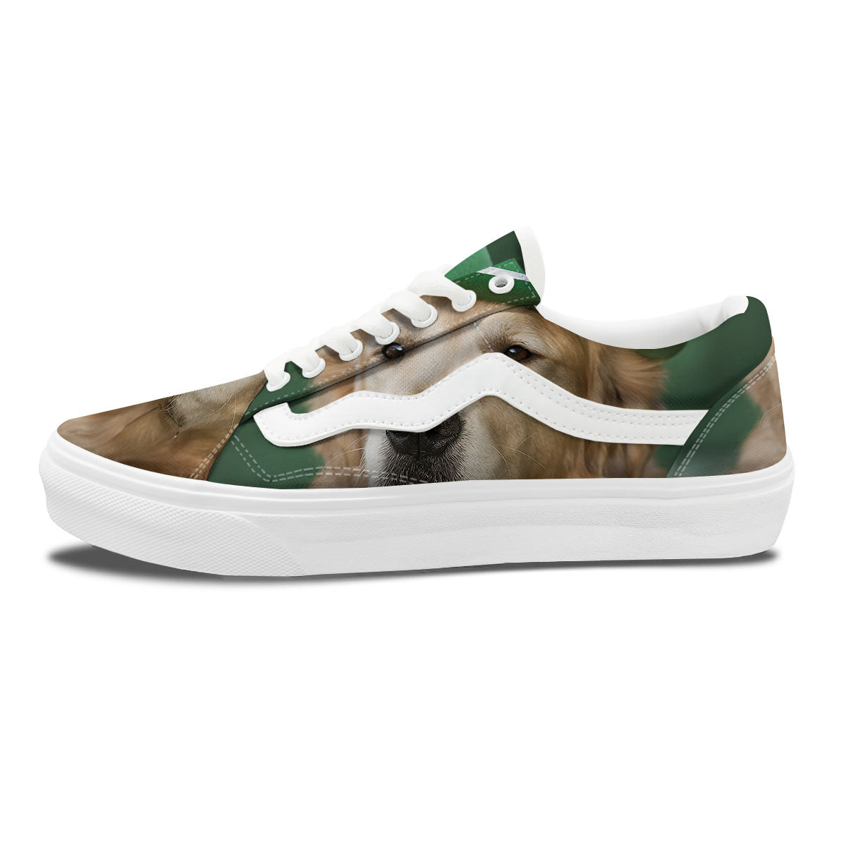 Golden Retriever Patrick's Day Print Skate Shoes-grizzshop