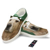 Golden Retriever Patrick's Day Print White Loafers-grizzshop