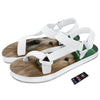 Golden Retriever Patrick's Day Print White Open Toe Sandals-grizzshop