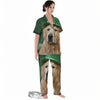 Golden Retriever Patrick's Day Print Women's Pajamas Set-grizzshop